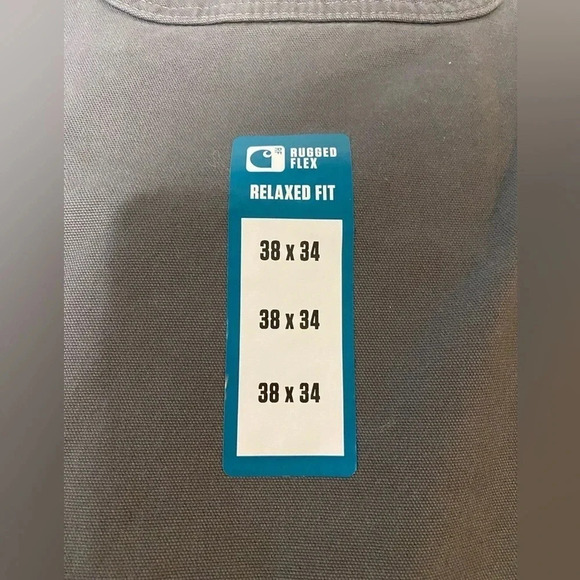 Carhartt RUGGED FLEX® RELAXED FIT CANVAS WORK PANT. Gravel gray. Size 38x34 - Picture 8 of 12